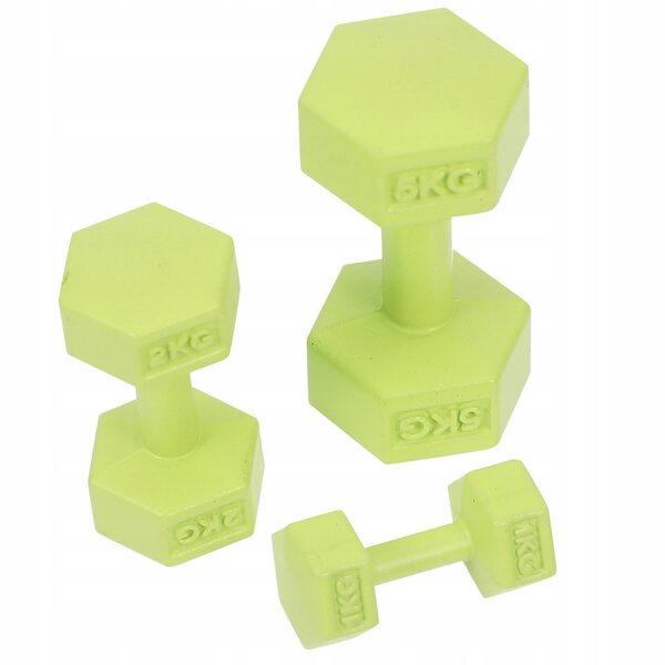 Grüne Hanteli-Miniaturen für das Puppenhaus, 3-teiliges Set aus sicherem Material