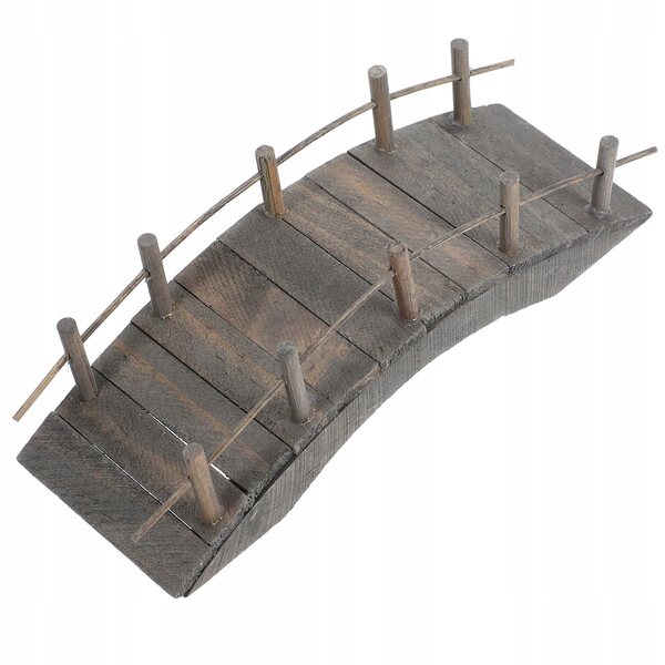 Miniatura ponte in legno per decorazioni giardino e scenografie miniature