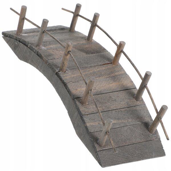 Miniatura ponte in legno per decorazioni giardino e scenografie miniature