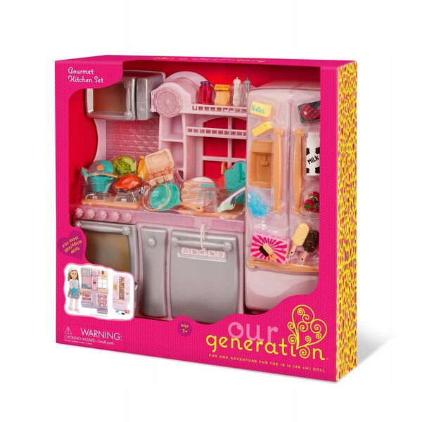 Unser Generation Gourmet-Küchenset mit komplettem Zubehör für 46-cm-Puppen