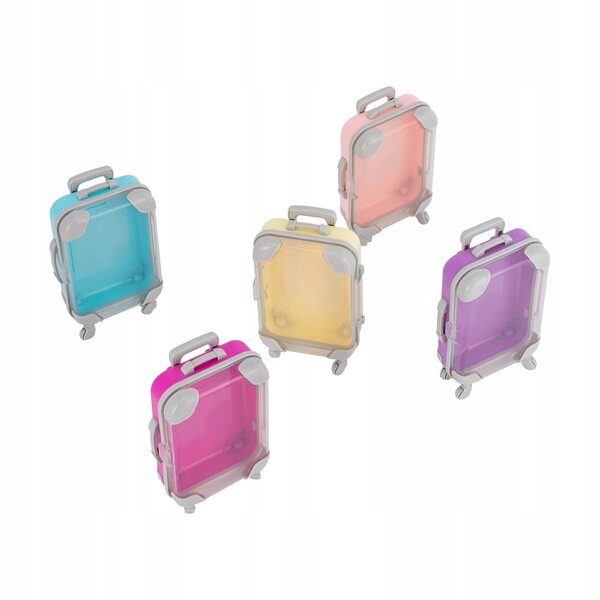 Lot de 12 Mini Valises à Jouets 7,5 cm pour Chariots à Jouets - Colorées et Résistantes