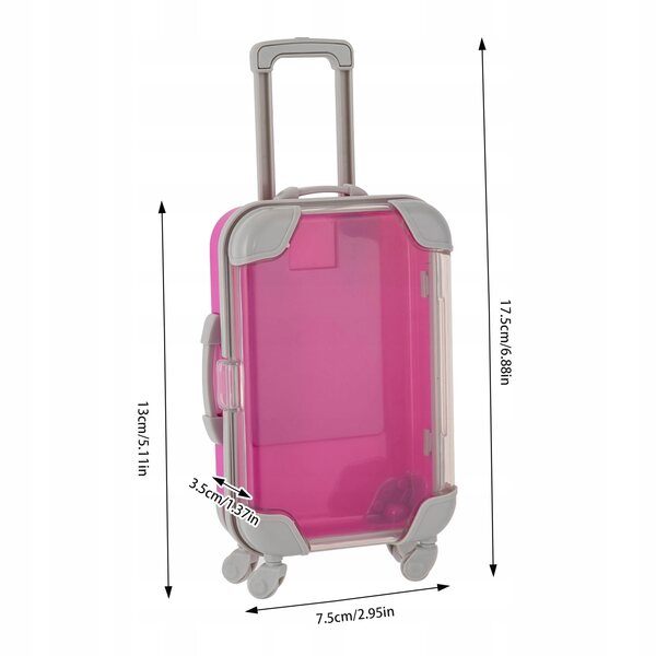 Lot de 12 Mini Valises à Jouets 7,5 cm pour Chariots à Jouets - Colorées et Résistantes
