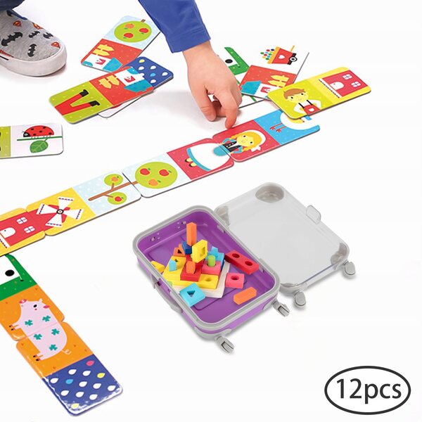 Lot de 12 Mini Valises à Jouets 7,5 cm pour Chariots à Jouets - Colorées et Résistantes