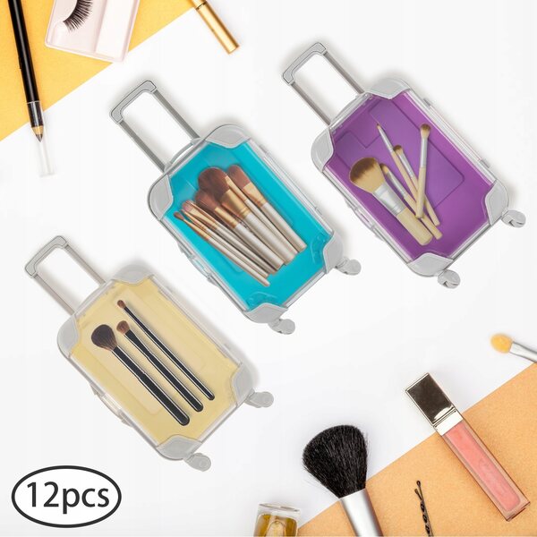 Lot de 12 Mini Valises à Jouets 7,5 cm pour Chariots à Jouets - Colorées et Résistantes