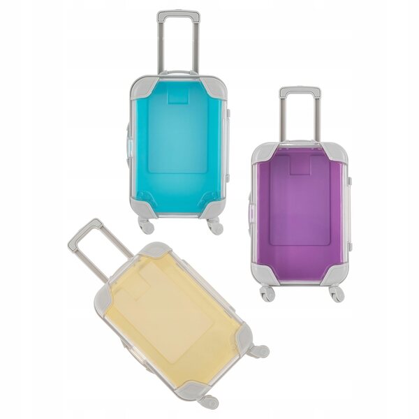 Lot de 12 Mini Valises à Jouets 7,5 cm pour Chariots à Jouets - Colorées et Résistantes