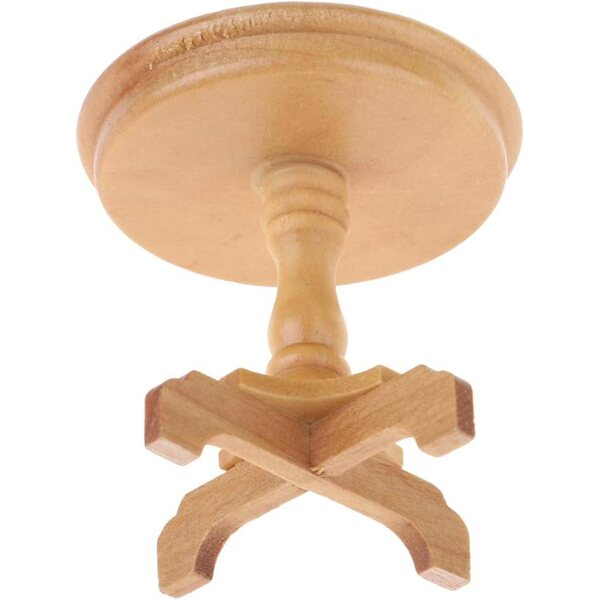 Stolico da tavolo in legno scala 1:12 per casa delle bambole, elegante e dettagliato