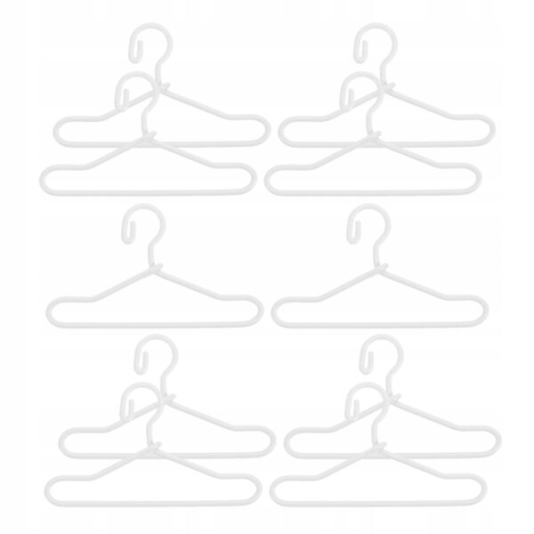 Lot de 10 mini cintres en alliage blanc pour vêtements de poupée 4x2,2 cm
