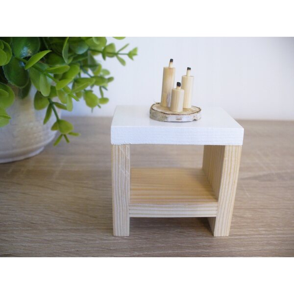mobili in legno per bambole: set candele sicure e fatte a mano