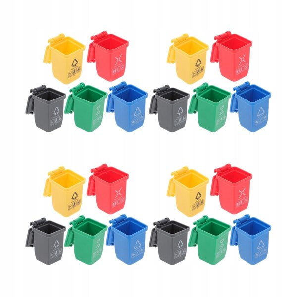 Miniature Mini Cestini per Rifiuti in Plastica 20 Pezzi per Casa delle Bambole