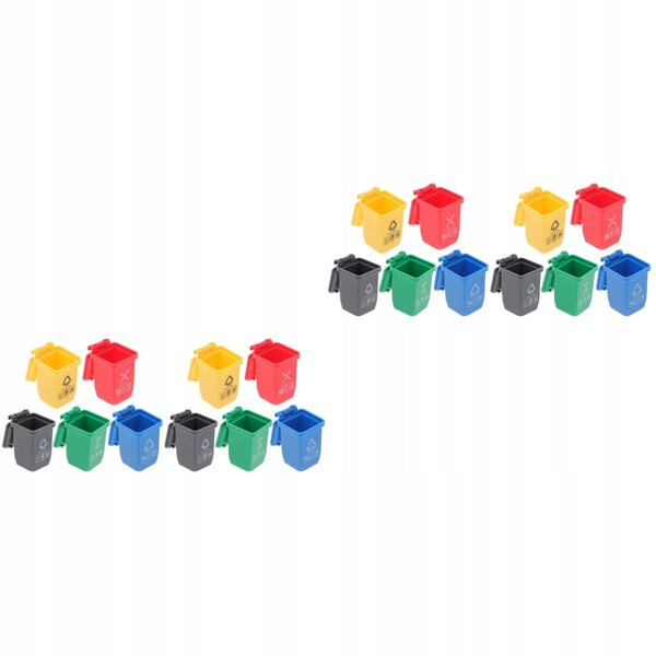 Miniature Mini Cestini per Rifiuti in Plastica 20 Pezzi per Casa delle Bambole