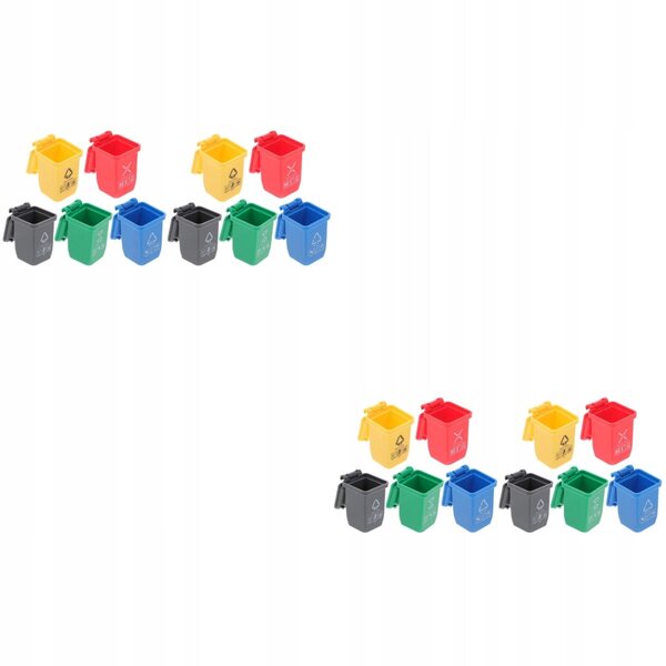 Miniature Mini Cestini per Rifiuti in Plastica 20 Pezzi per Casa delle Bambole