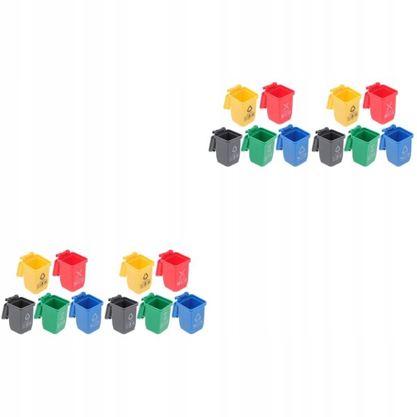 Miniature Mini Cestini per Rifiuti in Plastica 20 Pezzi per Casa delle Bambole