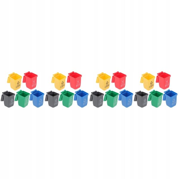 Miniature Mini Cestini per Rifiuti in Plastica 20 Pezzi per Casa delle Bambole
