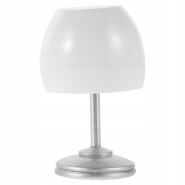 Lampe de table blanche miniature pour maison de poupée, décoration élégante
