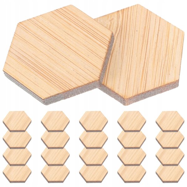 Set 48 pz Mini pavimenti in bambù per casette delle bambole esagonali