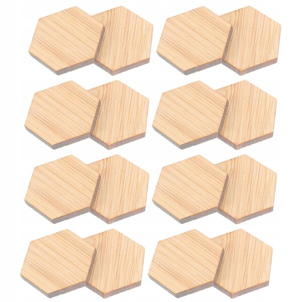 Set 48 pz Mini pavimenti in bambù per casette delle bambole esagonali