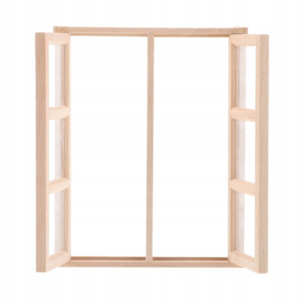 Tür- und Fensterminiaturen aus Holz für Puppenhäuser im Maßstab 1:12