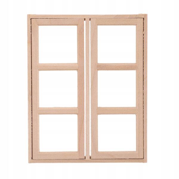 Tür- und Fensterminiaturen aus Holz für Puppenhäuser im Maßstab 1:12