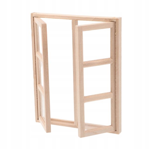 Tür- und Fensterminiaturen aus Holz für Puppenhäuser im Maßstab 1:12