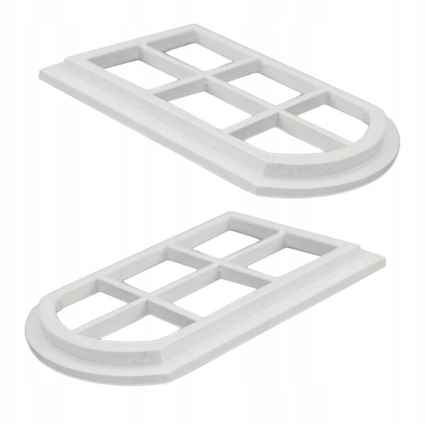Miniature finestre bianche in legno per casette delle bambole set 2 pezzi