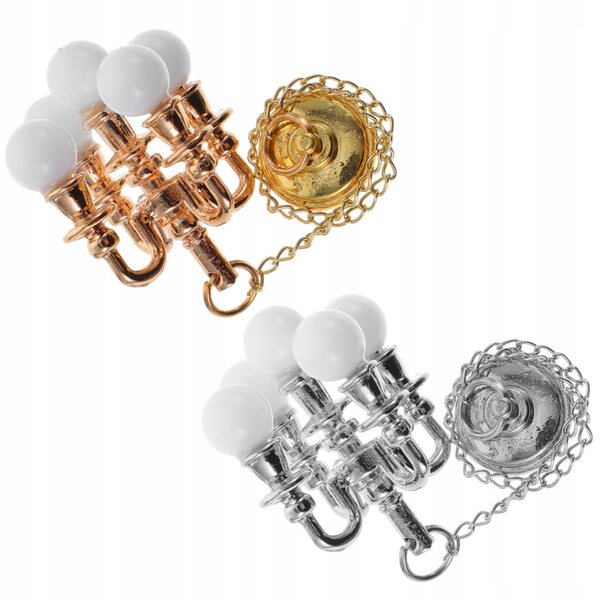 Mini lampade a soffitto in plastica per case di bambole - set da 2 pezzi colorati