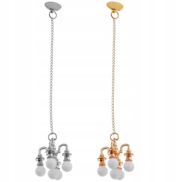 Mini lampade a soffitto in plastica per case di bambole - set da 2 pezzi colorati