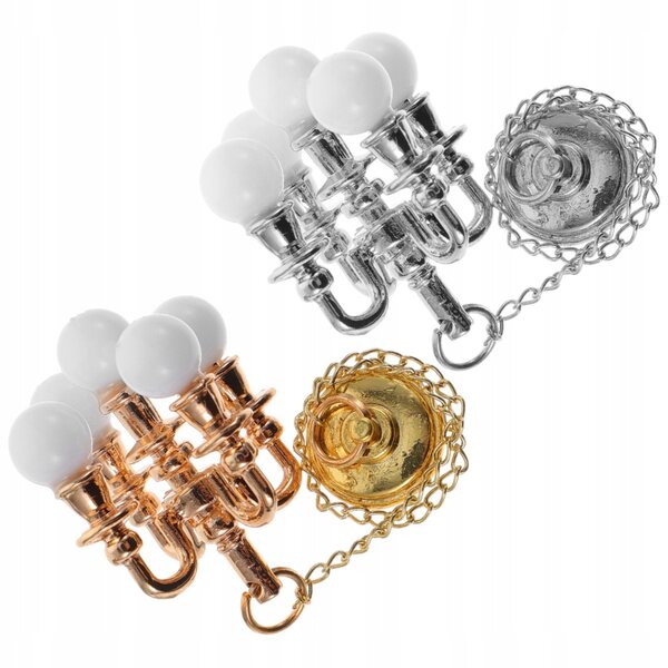 Mini lampade a soffitto in plastica per case di bambole - set da 2 pezzi colorati