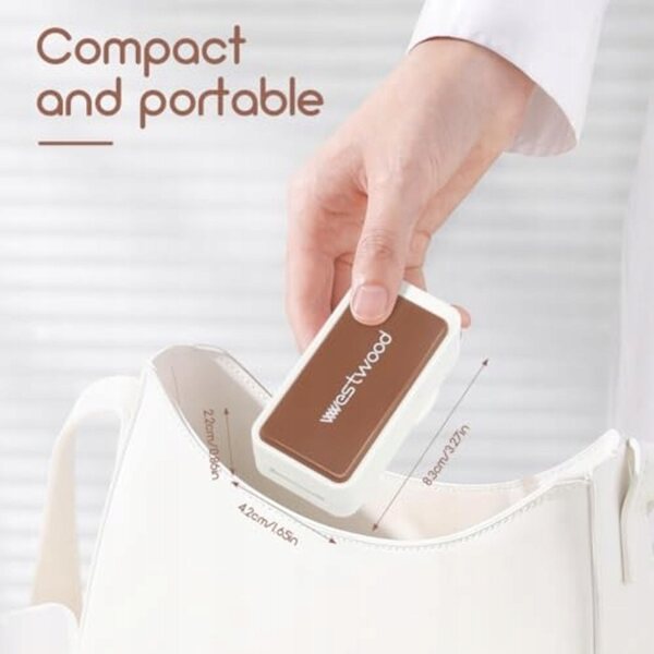 Divisore per Compresse Portatile in Acciaio Inox Regolabile con Contenitore Ermetico