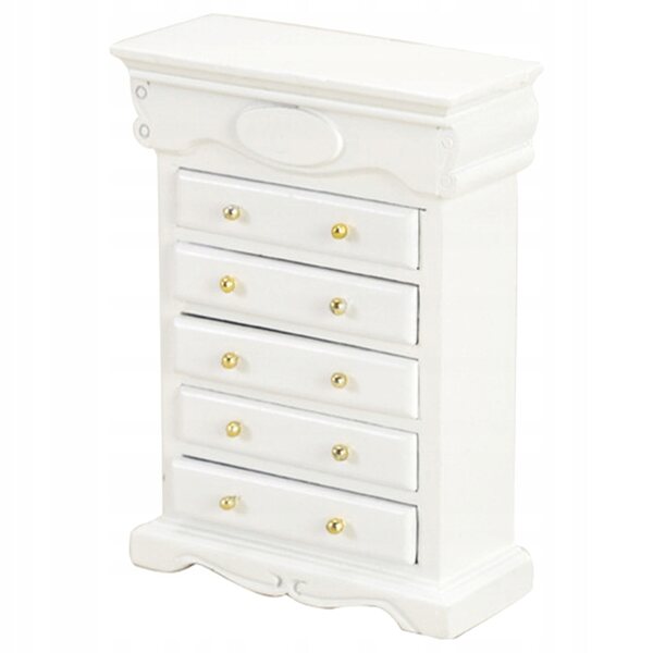 Miniatura mobile bianco in legno per casa delle bambole, decorazione pratica e resistente