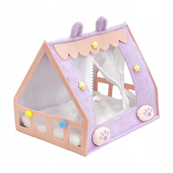 Letto-tenda per bambole morbido e portatile 25x19,5x20 cm, accessorio decorativo
