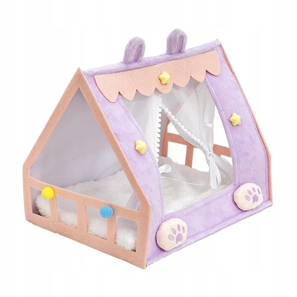 Letto-tenda per bambole morbido e portatile 25x19,5x20 cm, accessorio decorativo