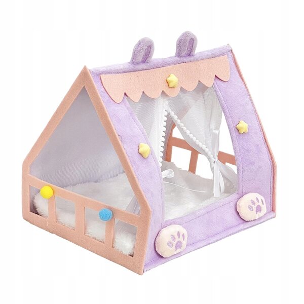 Letto-tenda per bambole morbido e portatile 25x19,5x20 cm, accessorio decorativo