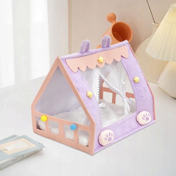 Letto-tenda per bambole morbido e portatile 25x19,5x20 cm, accessorio decorativo