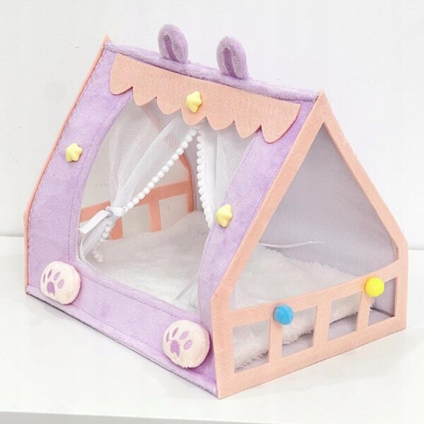 Letto-tenda per bambole morbido e portatile 25x19,5x20 cm, accessorio decorativo
