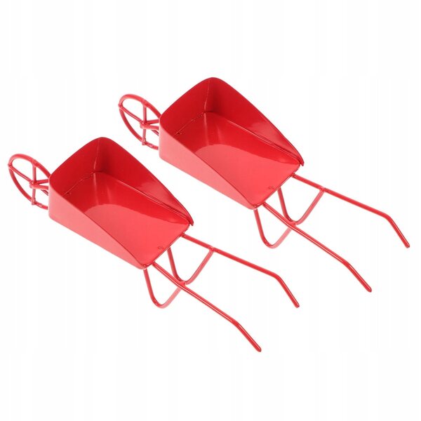 Mini Taczka Metalowa Vintage Hausdekoration für Puppen – Set mit 2 Stück