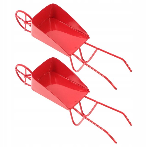 Mini Taczka Metalowa Vintage Hausdekoration für Puppen – Set mit 2 Stück