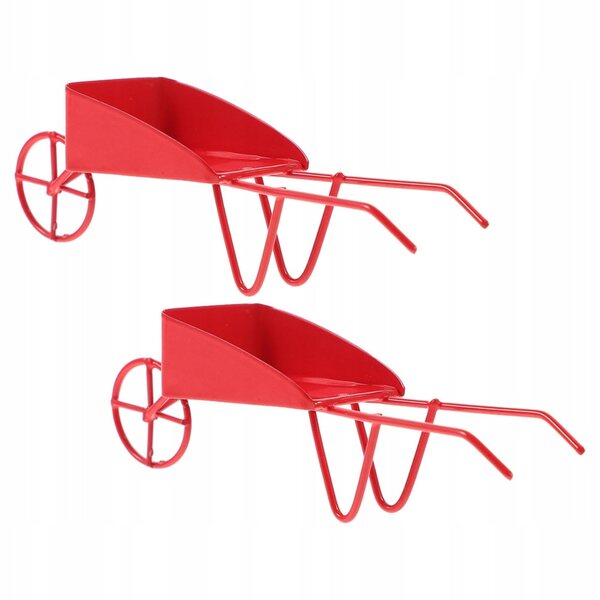 Mini Taczka Metalowa Vintage Hausdekoration für Puppen – Set mit 2 Stück