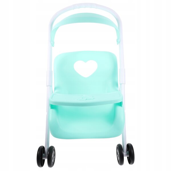 Leichter und sicherer Puppenwagen, hellgrüne Farbe, 42 x 26 cm