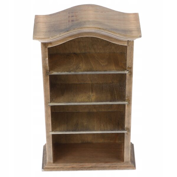 Miniatura scaffale in legno per casa bambole scala 1:12 marrone pratico