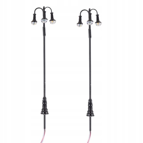 Lot de 2 mini lampadaires décoratifs pour mini maison et micro paysage.