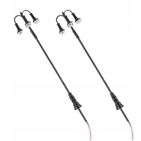 Lot de 2 mini lampadaires décoratifs pour mini maison et micro paysage.