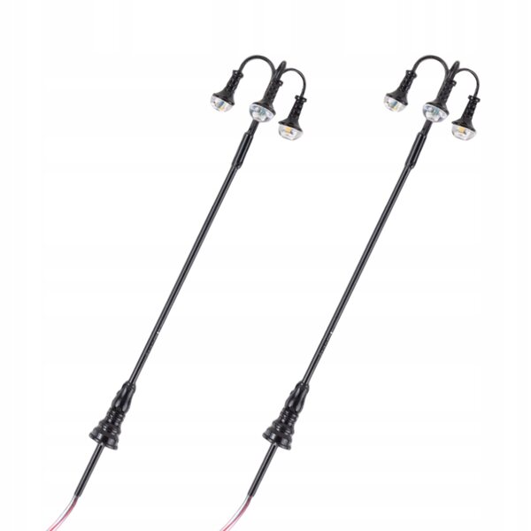 Lot de 2 mini lampadaires décoratifs pour mini maison et micro paysage.