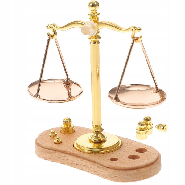 Mini bilancia vintage in lega di zinco per decorazioni e giochi per bambini