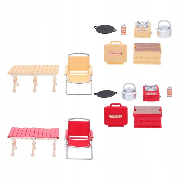 Mini-Camping-Set mit Klappstühlen und Zubehör für Kinder zum kreativen Spielen