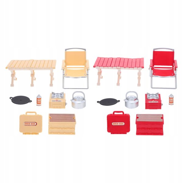 Mini-Camping-Set mit Klappstühlen und Zubehör für Kinder zum kreativen Spielen