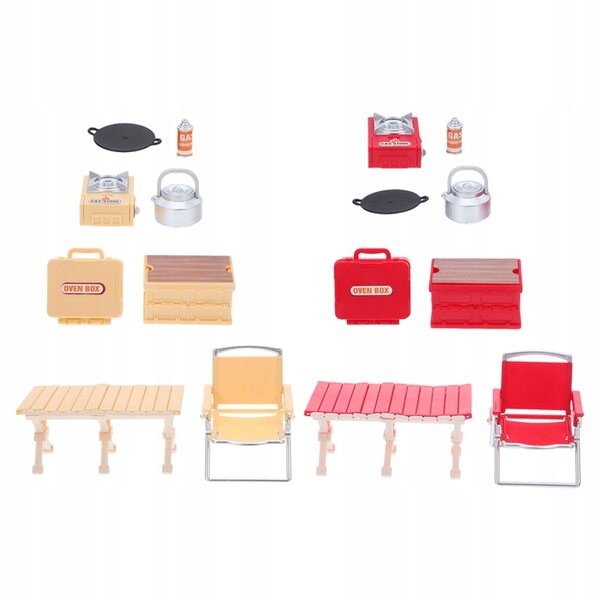 Mini-Camping-Set mit Klappstühlen und Zubehör für Kinder zum kreativen Spielen
