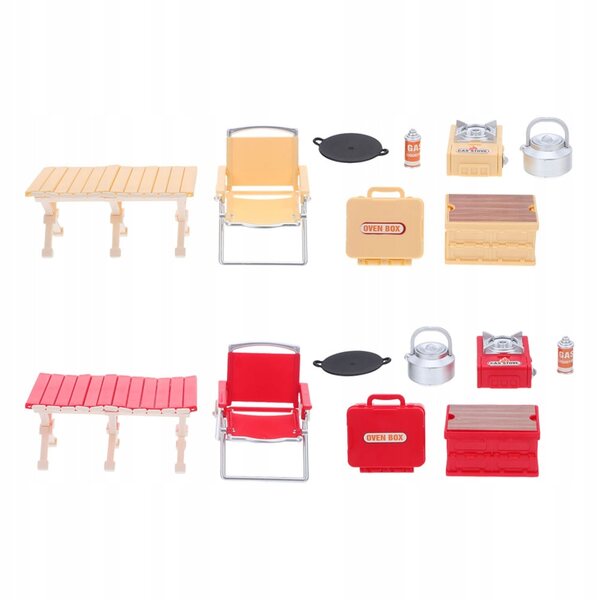 Mini-Camping-Set mit Klappstühlen und Zubehör für Kinder zum kreativen Spielen