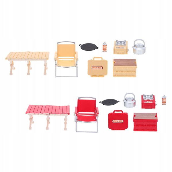 Mini-Camping-Set mit Klappstühlen und Zubehör für Kinder zum kreativen Spielen