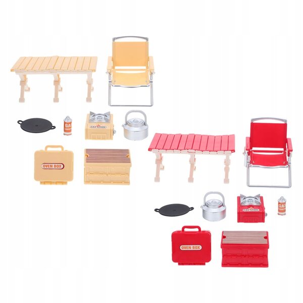 Mini-Camping-Set mit Klappstühlen und Zubehör für Kinder zum kreativen Spielen