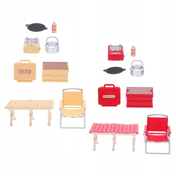 Mini-Camping-Set mit Klappstühlen und Zubehör für Kinder zum kreativen Spielen
